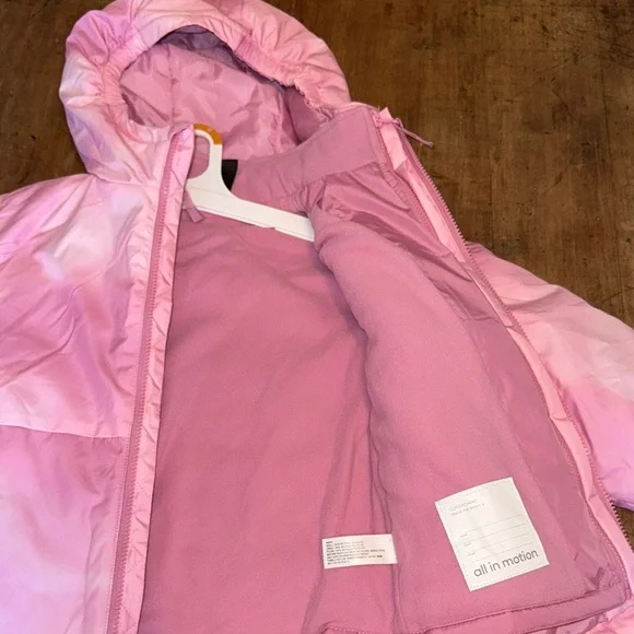 All in Motion Hooded Warm Winter Coat Girls Size Small 6/7 Active Wear Outdoors - Picture 6 of 16